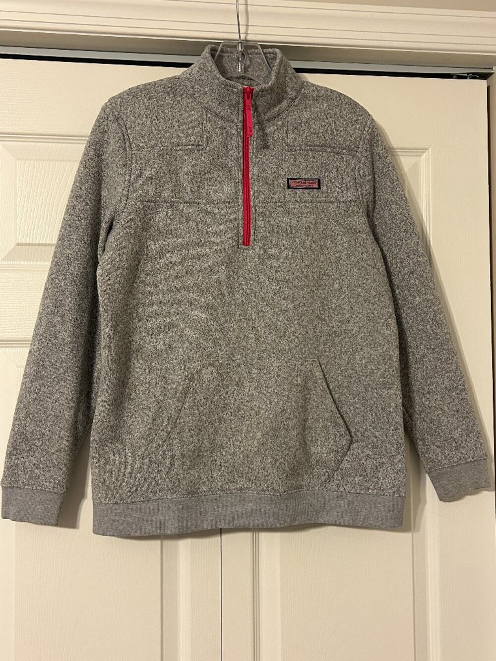Womens VINEYARD VINES Sz S Gray 1/4 Zip Fleece Lined Sweatshirt Top